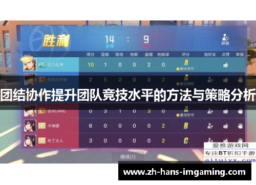 团结协作提升团队竞技水平的方法与策略分析