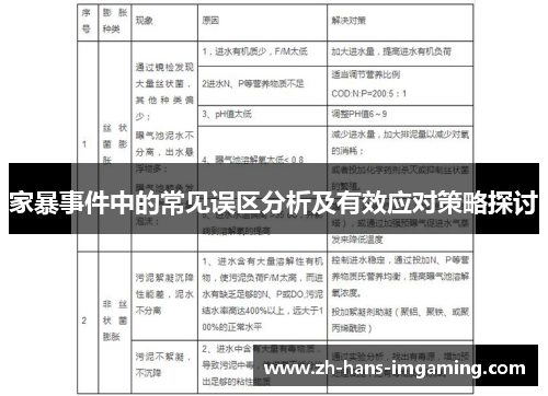家暴事件中的常见误区分析及有效应对策略探讨